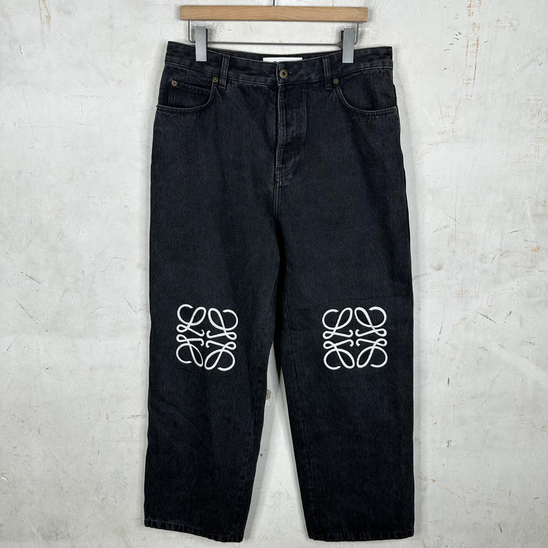Loewe Black Anagram Jeans