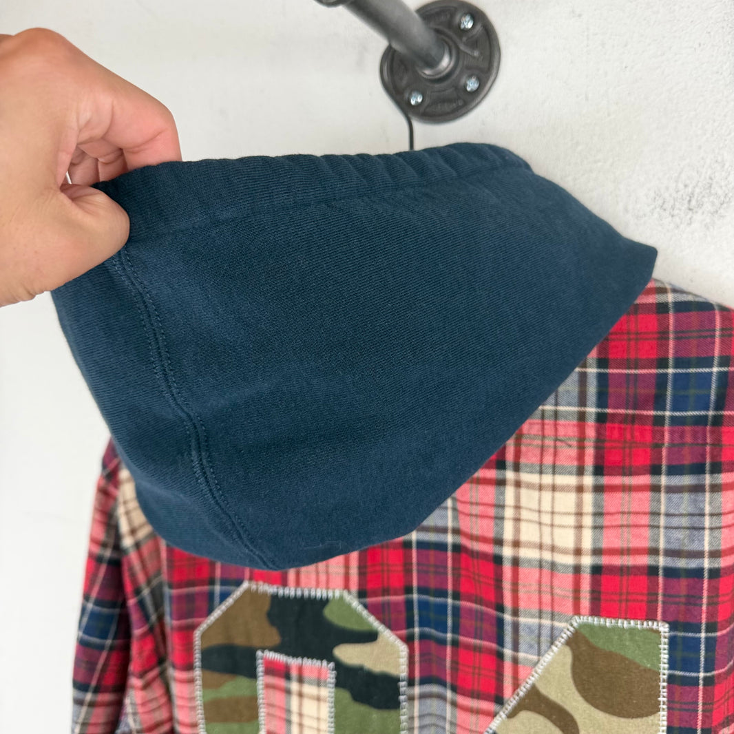 Supreme Applique Hooded Flannel Shirt