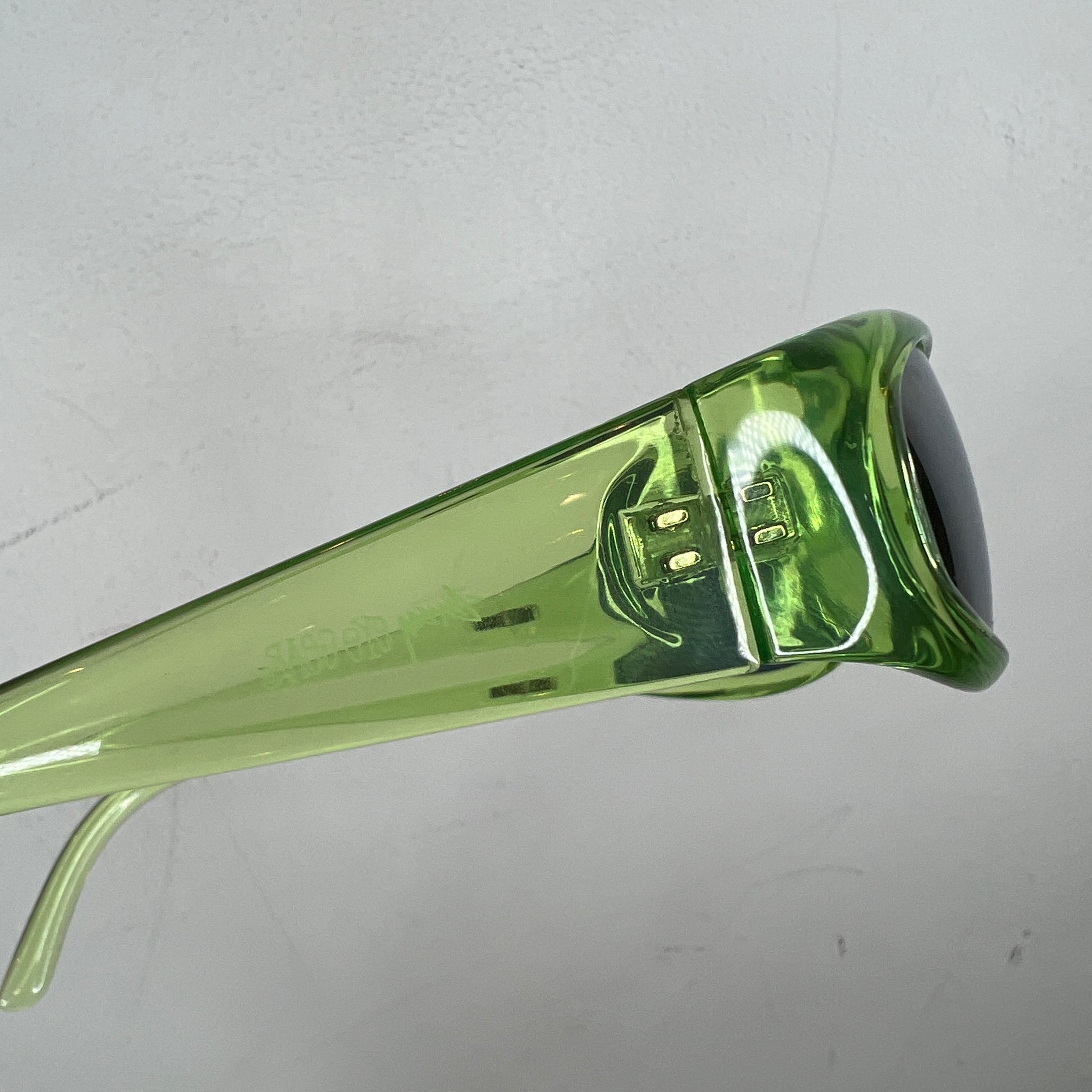 Stussy Neon Green Oval Sunglasses