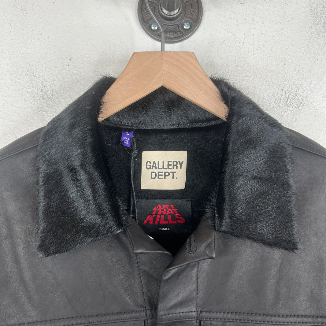 Gallery Dept Calf Hair Embroidered Leather Jacket