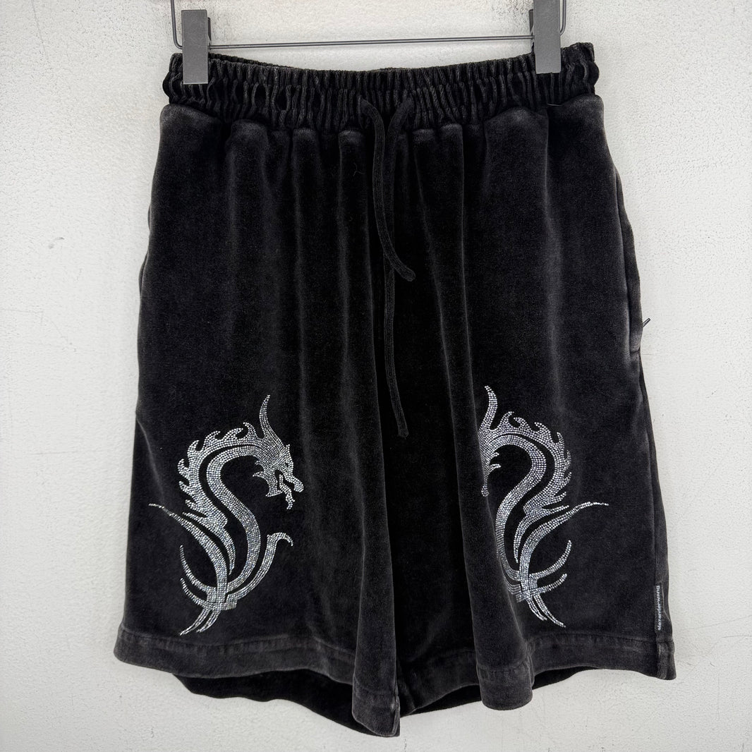 Alexander Wang Velour Dragon Shorts