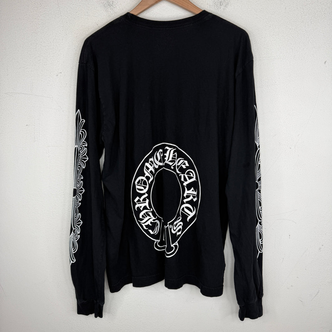 Chrome Hearts Horseshoe Floral L/S T-Shirt