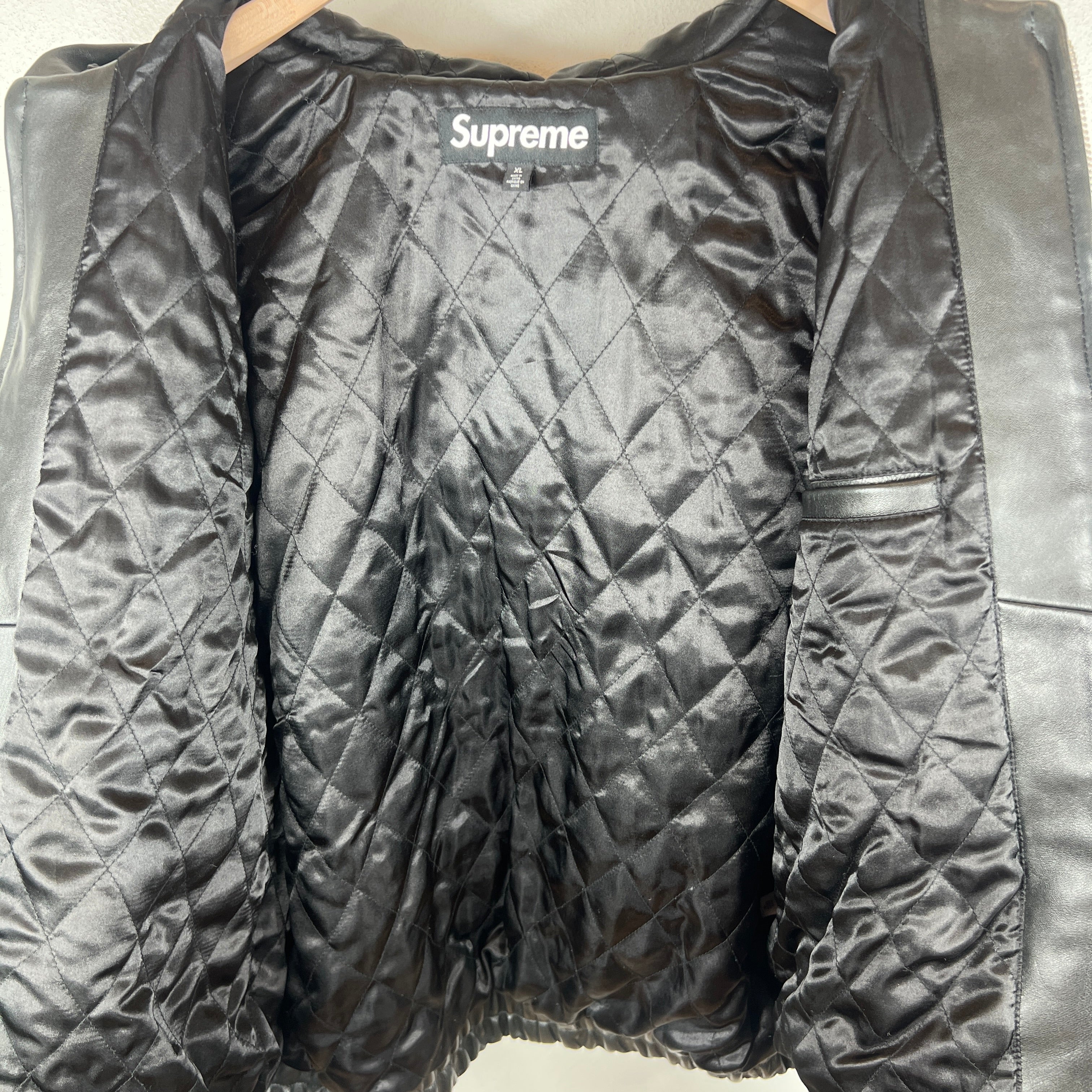 Supreme Studded Leather Bomber Jacket – www.Lukes.store