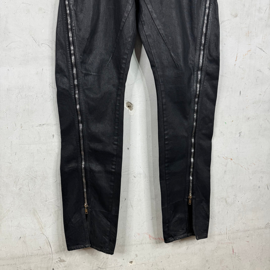 Rick Owens Waxed Banana Bolan Jeans