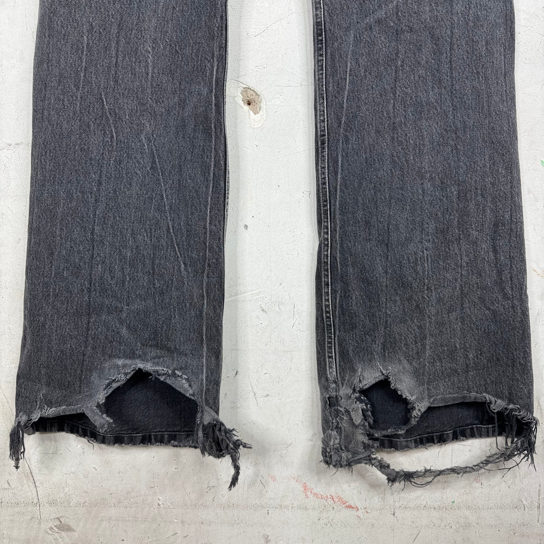 Balenciaga Grey Lost Tape Flare Jeans