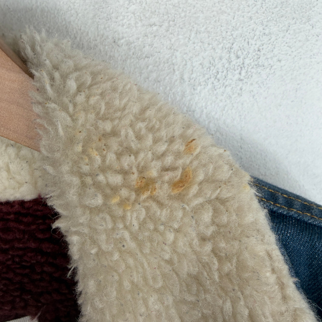 Margiela Patchwork Denim Shearling Jacket