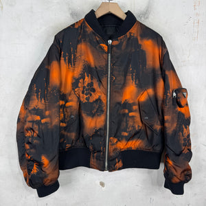 Prada Orange Raf Renylon Bomber Jacket