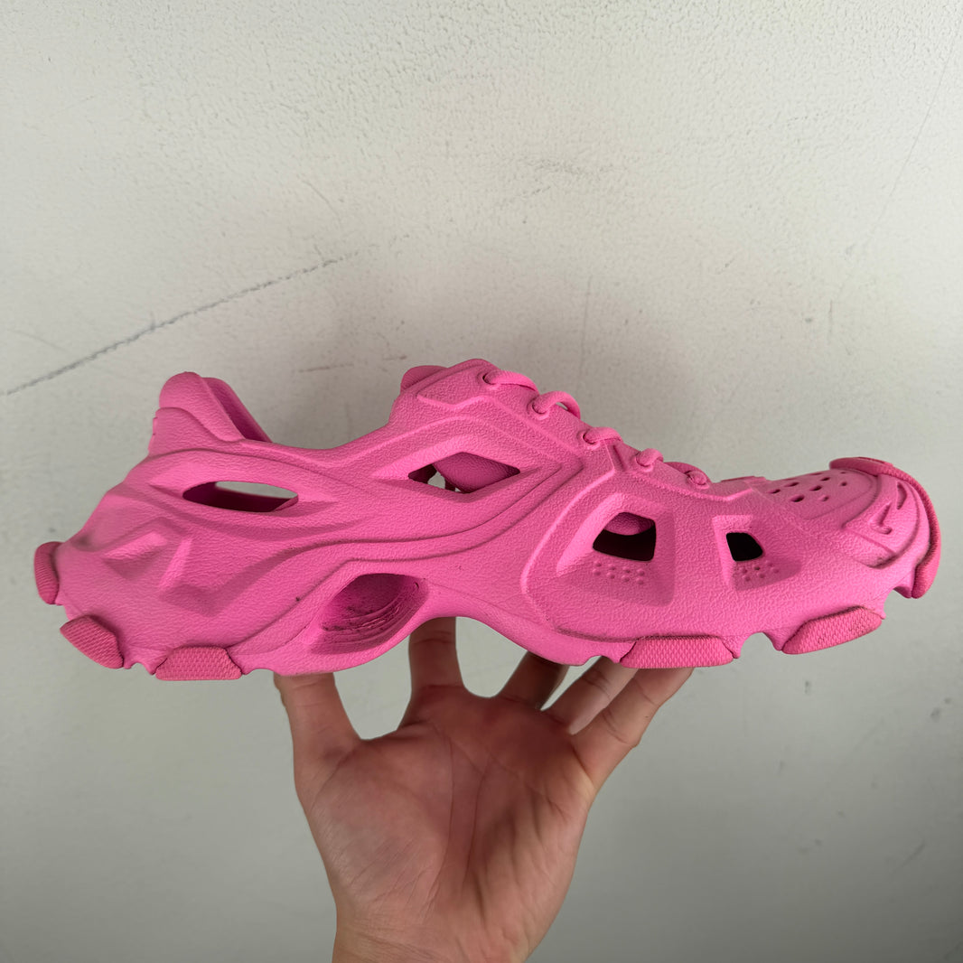 Balenciaga Pink Lace Up HD Sneakers