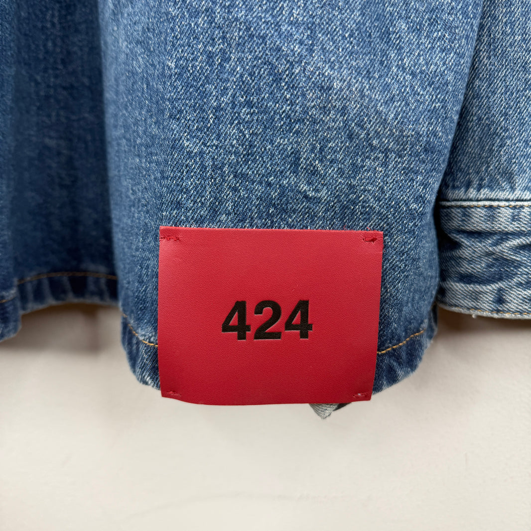 424 Camicia Uomo Denim Button Up Shirt