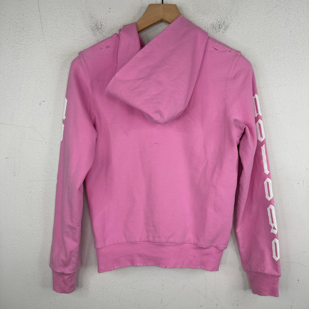 Balenciaga No Logo Pink Zip-Up Hoodie