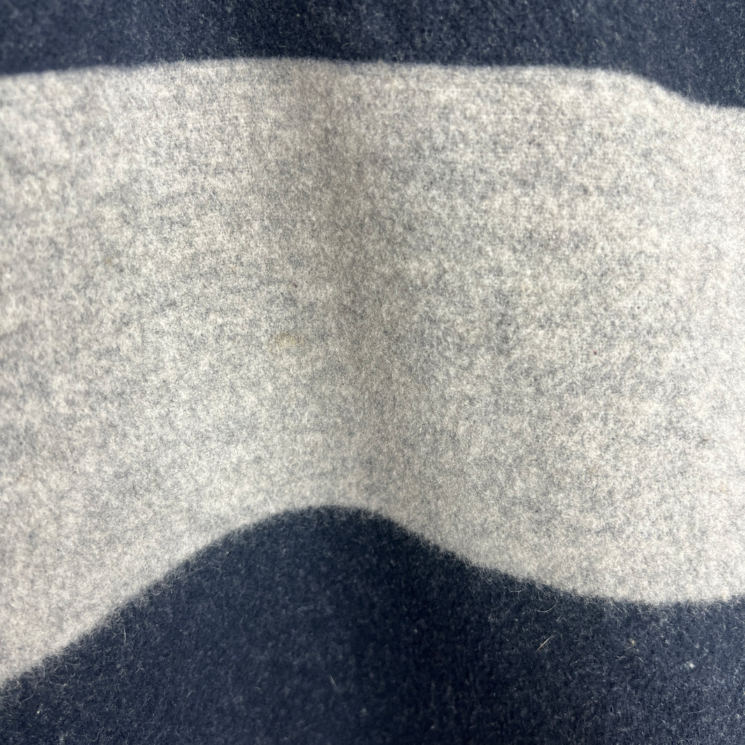 Sacai Navy/Gray Wool Blend Throw Blanket