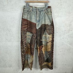 Acne Studios Trompe Leather Baggy Jeans