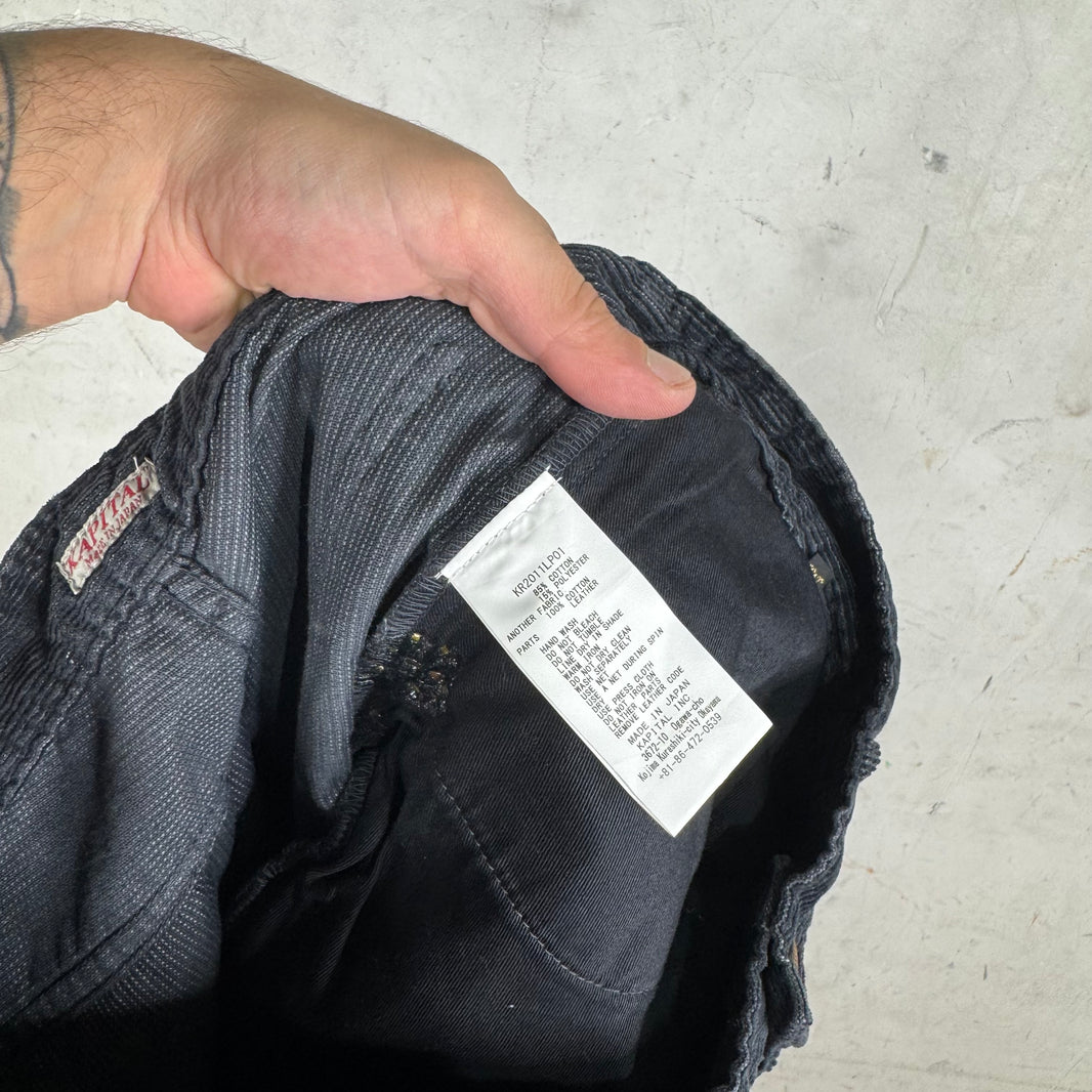 Kapital Corduroy Bondage Laced Gemstone Pants