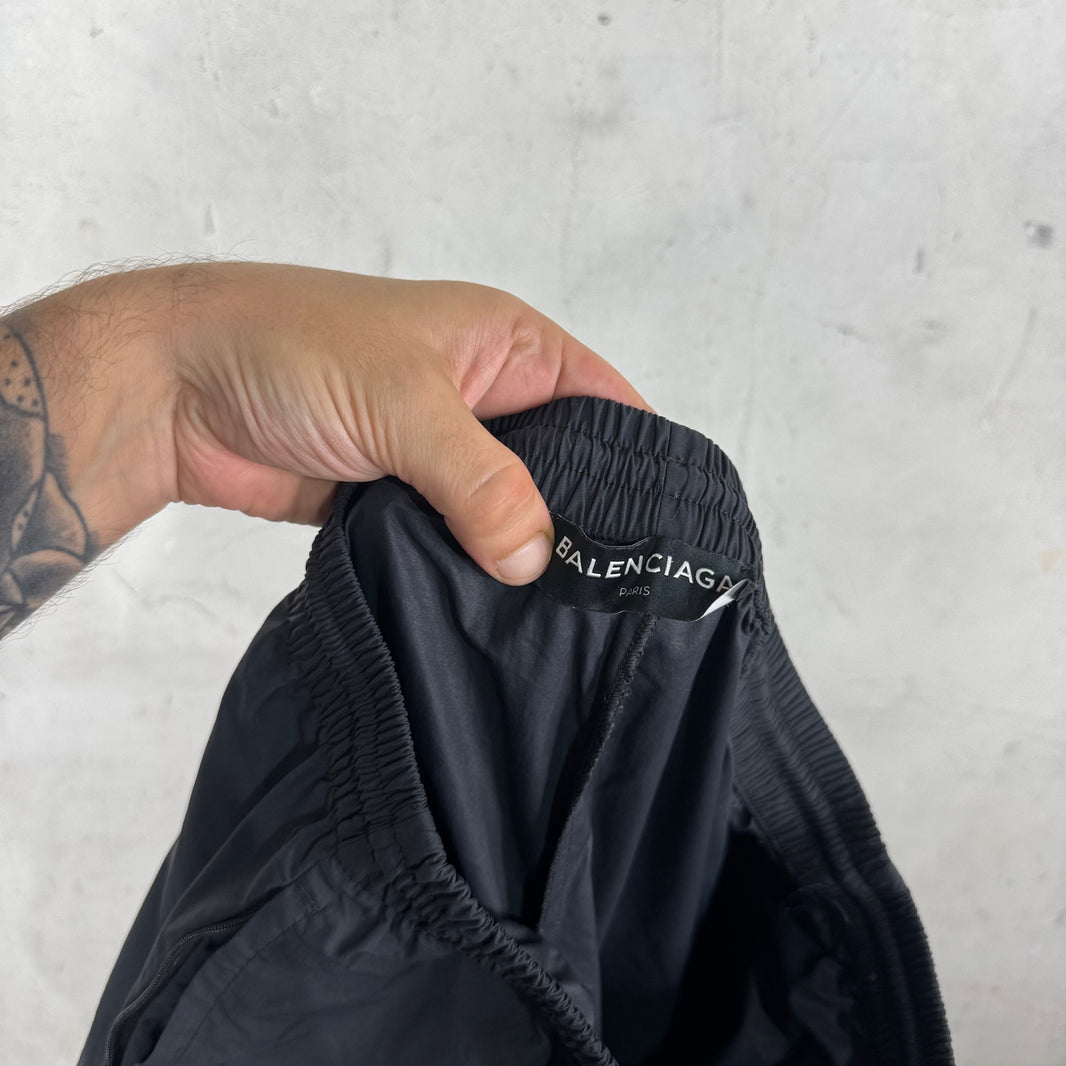 Balenciaga Black Logo Convertible Track Pants