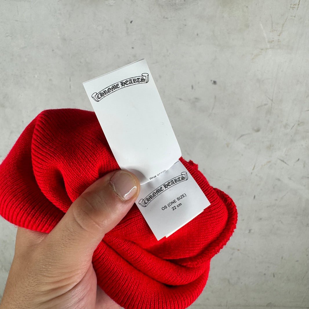 Chrome Hearts CH Red Beanie