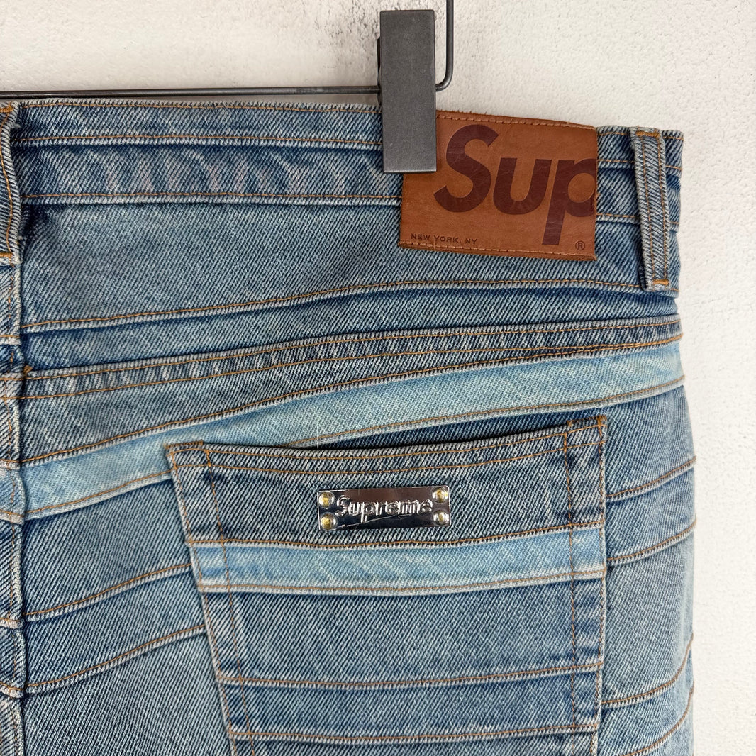Supreme Blue Layered Jeans