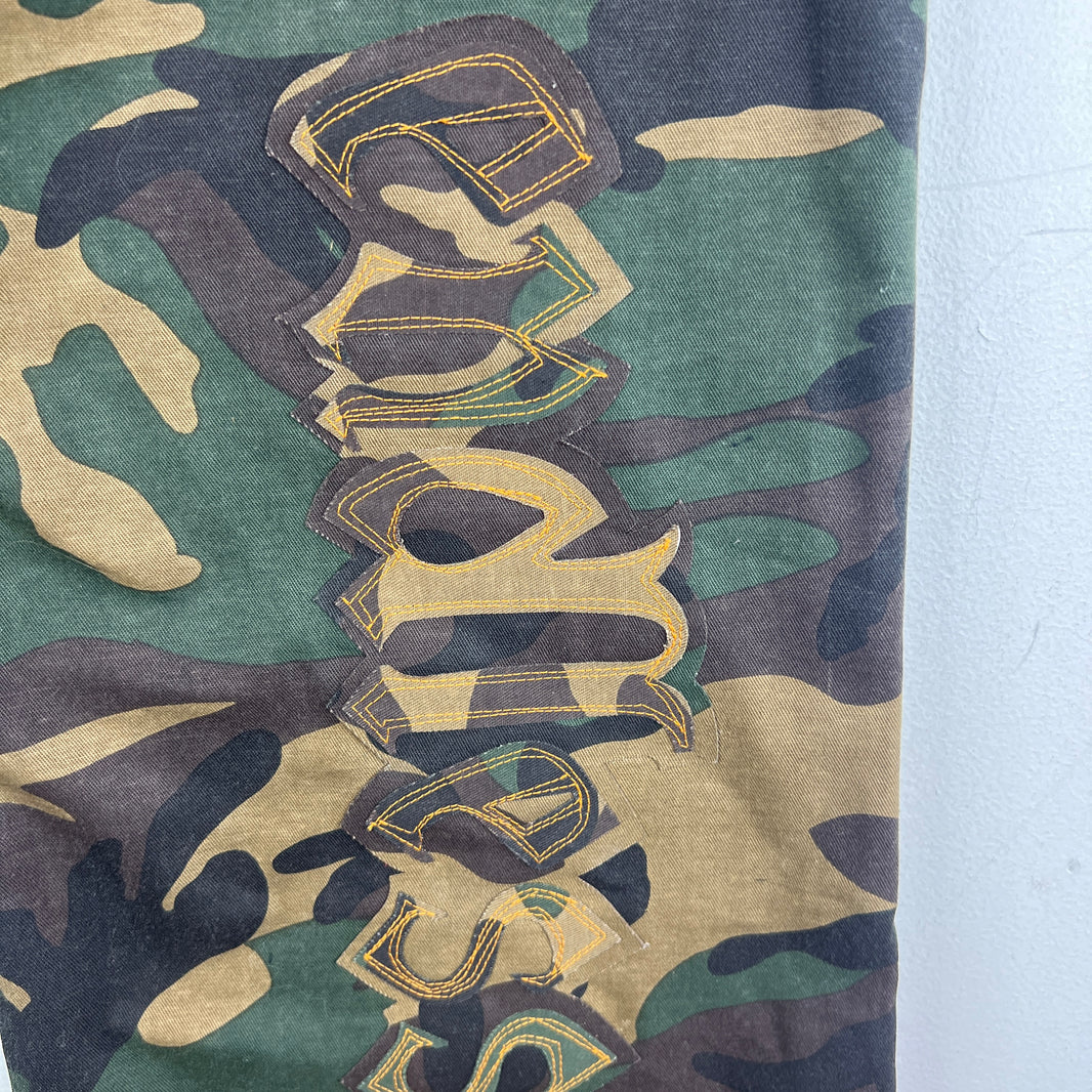 Endless Denim Camo Flared Jeans
