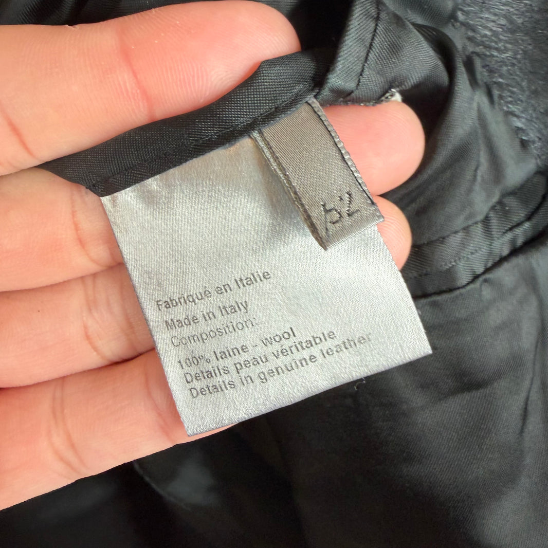 Dior Pony Hair Collar Wool Blazer Jacket