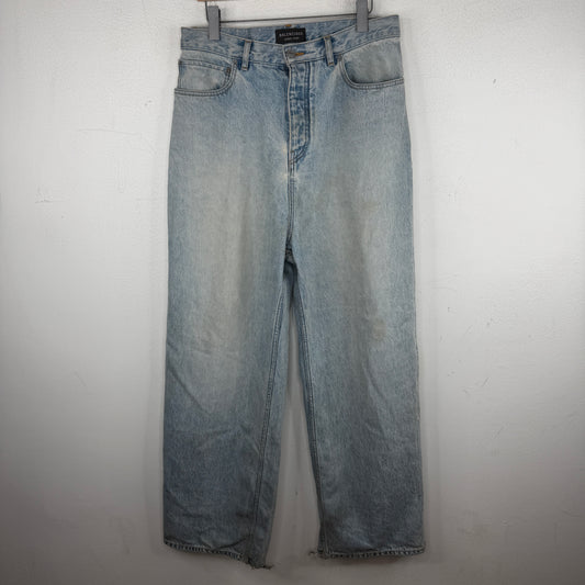 Balenciaga Garde Robe Blue Baggy Jeans