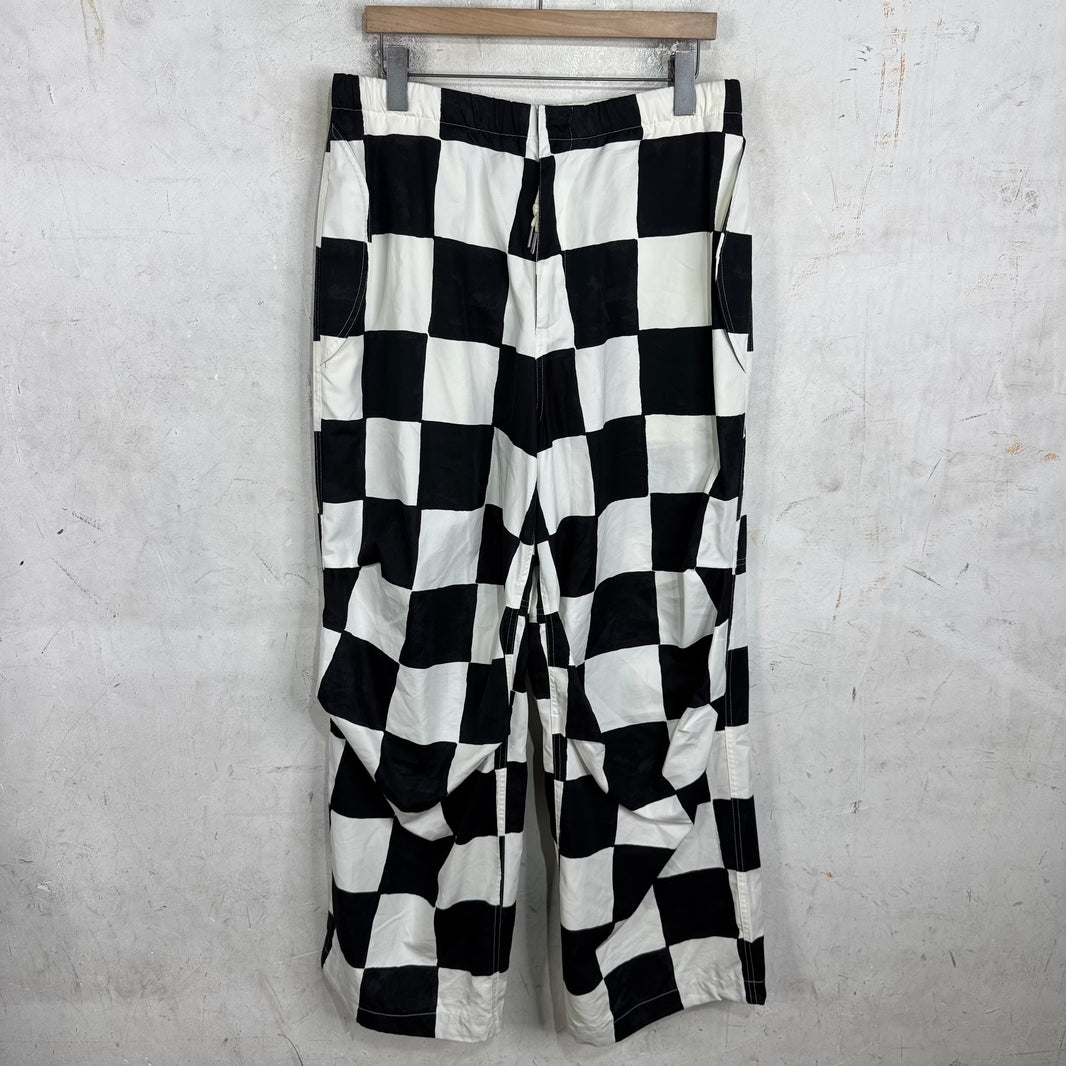 Jil Sander Runway Checkerboard Canvas Pants