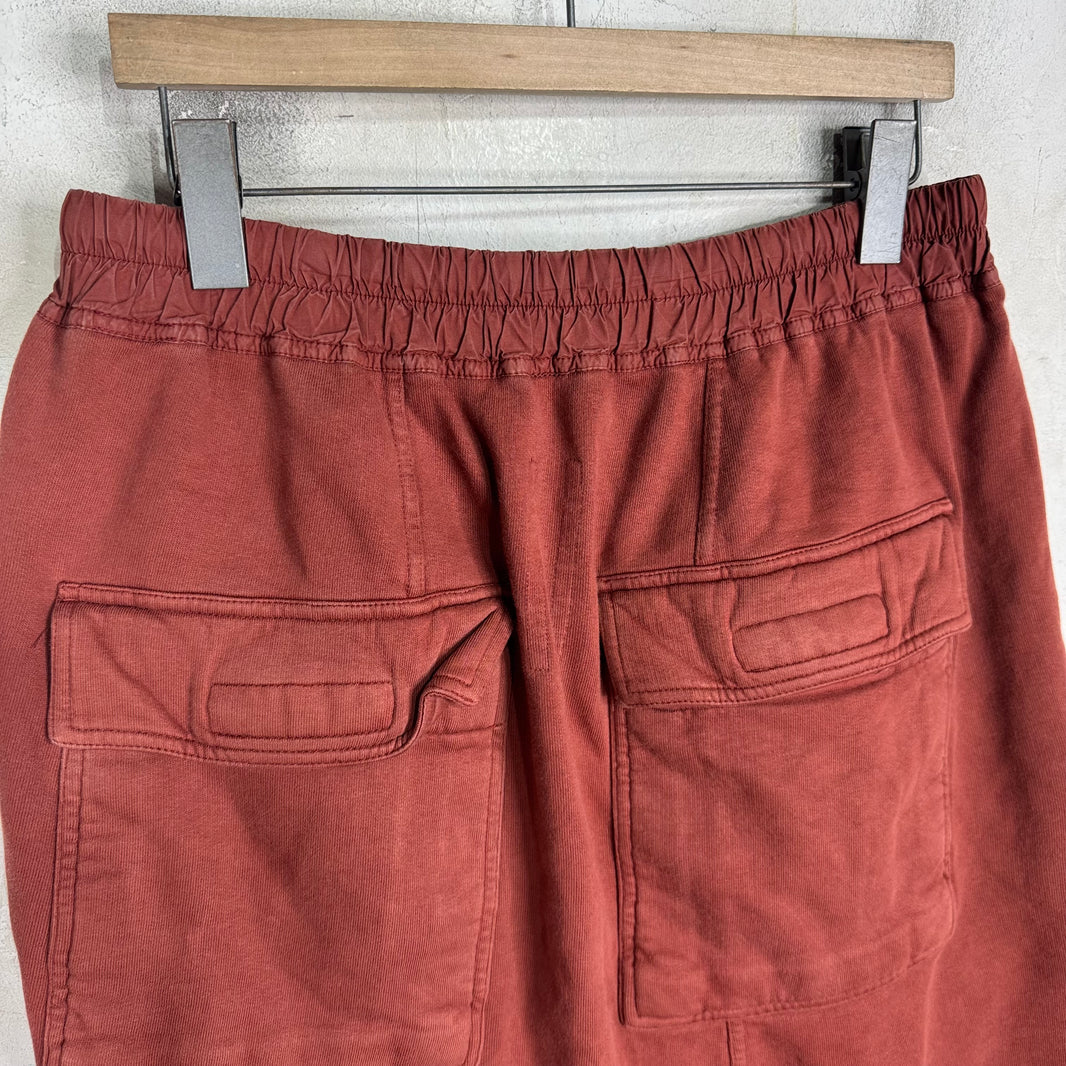 DRKSHDW Dropcrotch Rust Sweatshorts