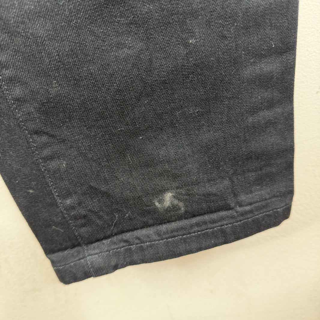 Sacai Black Pocket Lace Trim Denim Jeans