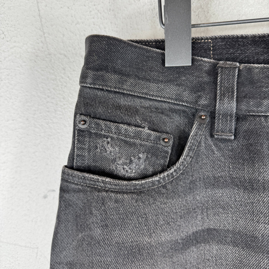 Balenciaga Black Waxed Jeans