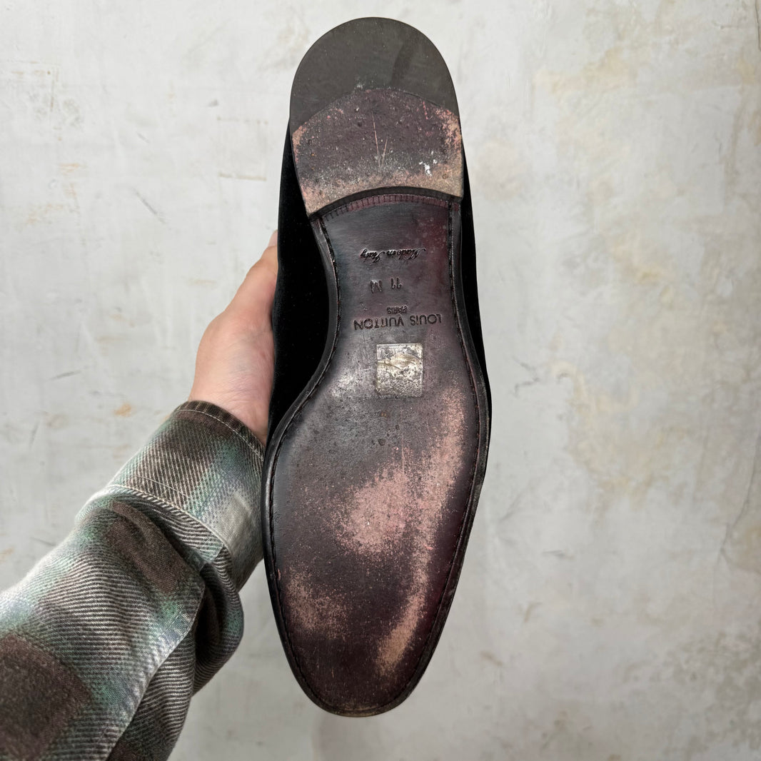 Louis Vuitton Aftershow Velvet Slippers
