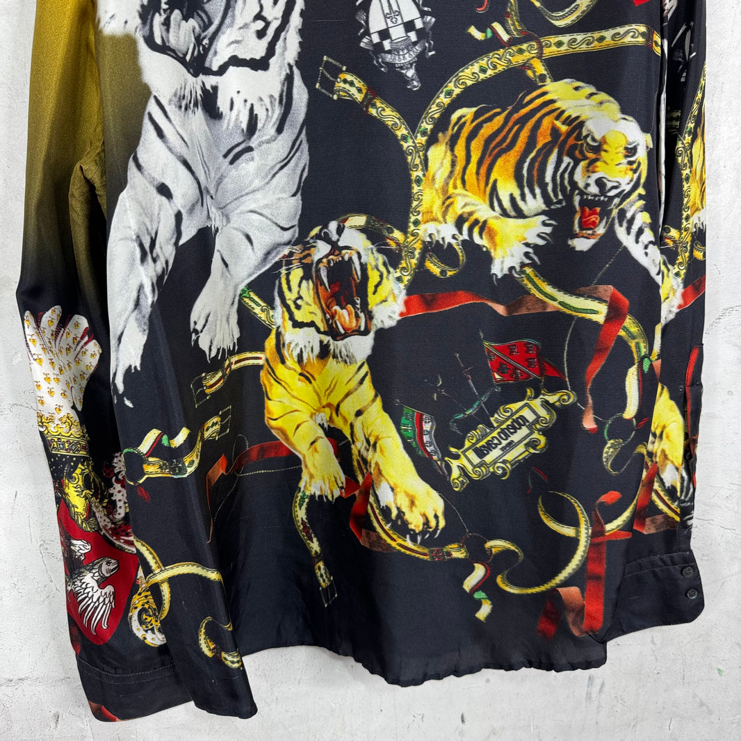 Cavalli Patterned Silk Buttoned Shirt