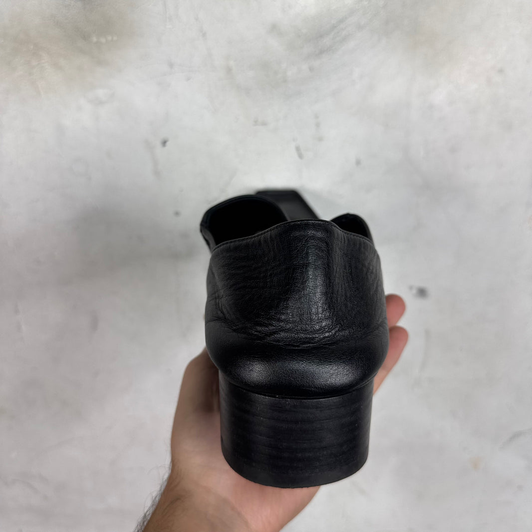 Balenciaga Black Leather Romeo Mules