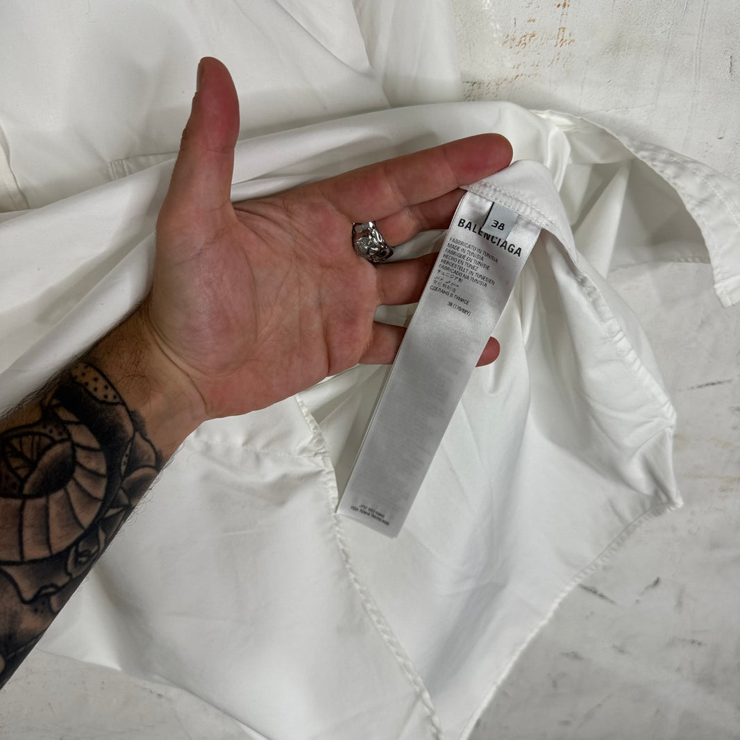 Balenciaga White BB S/S Buttoned Shirt