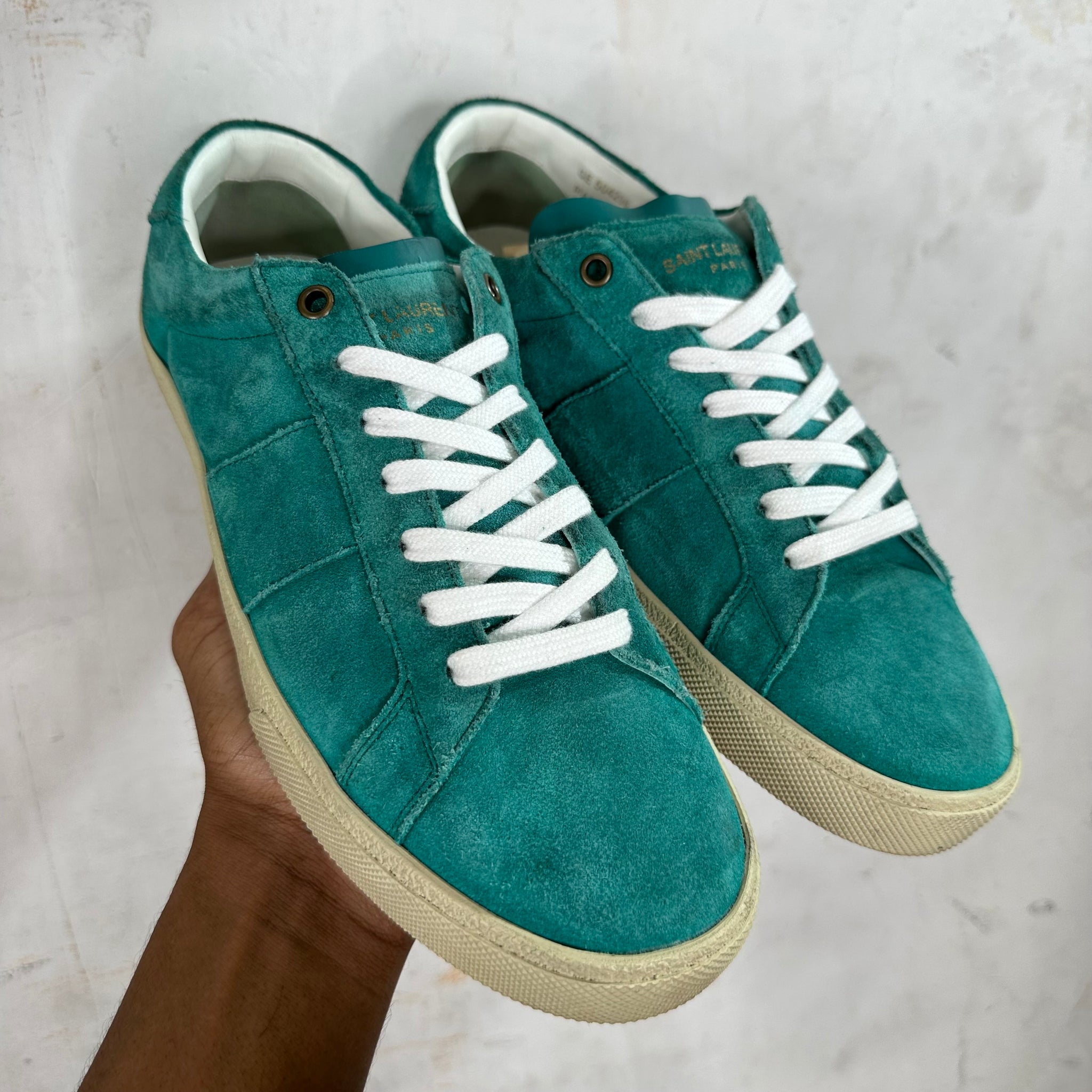 Saint Laurent Suede Flat Trainer