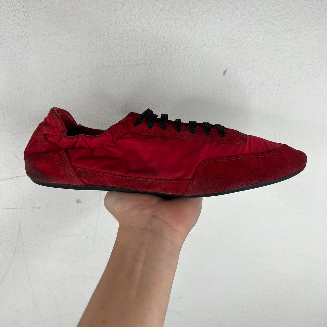 Prada Red Collapse Sneakers