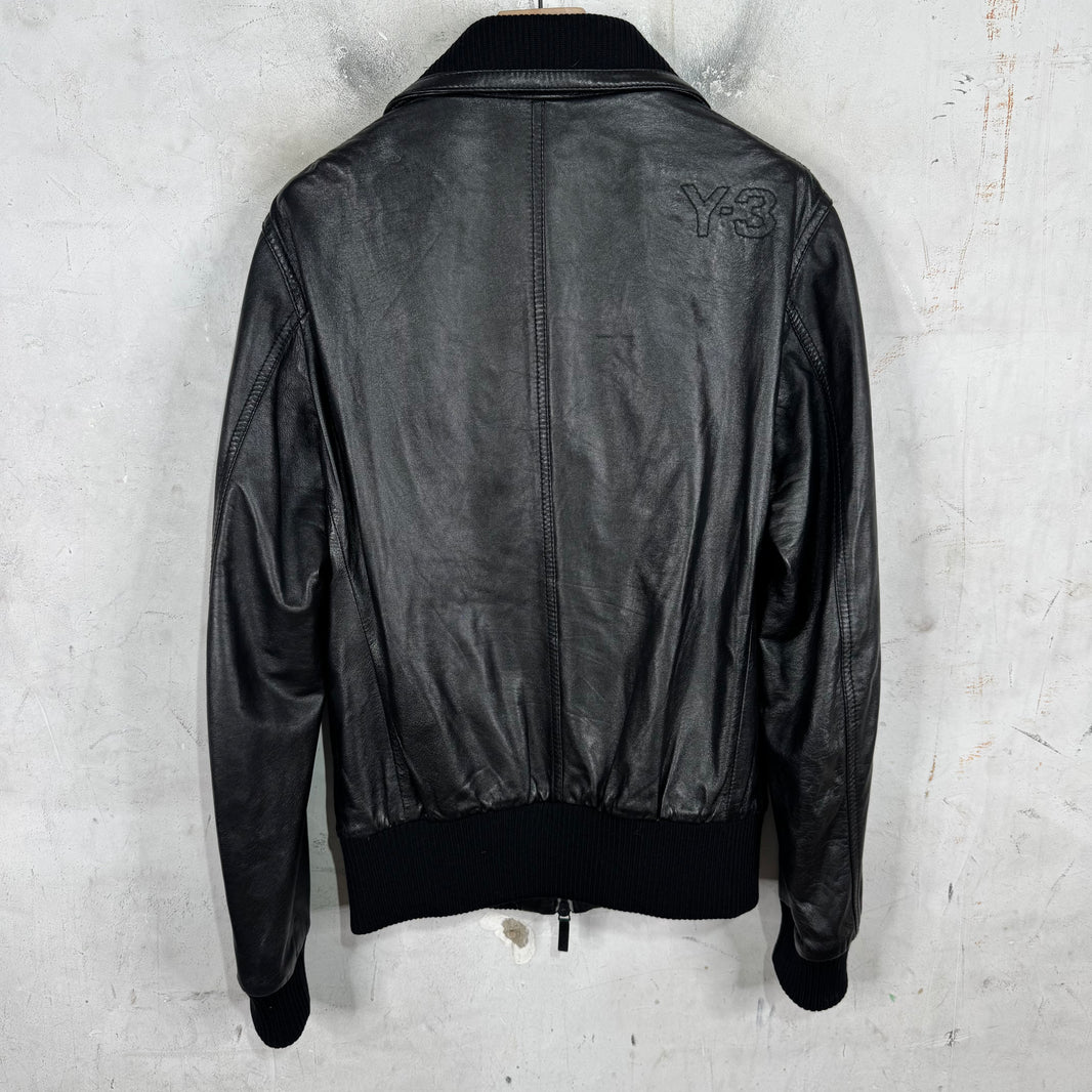 Y-3 Leather Padded Jacket