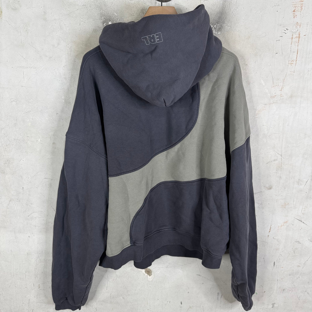 ERL Grey Paneled Boxy Hoodie