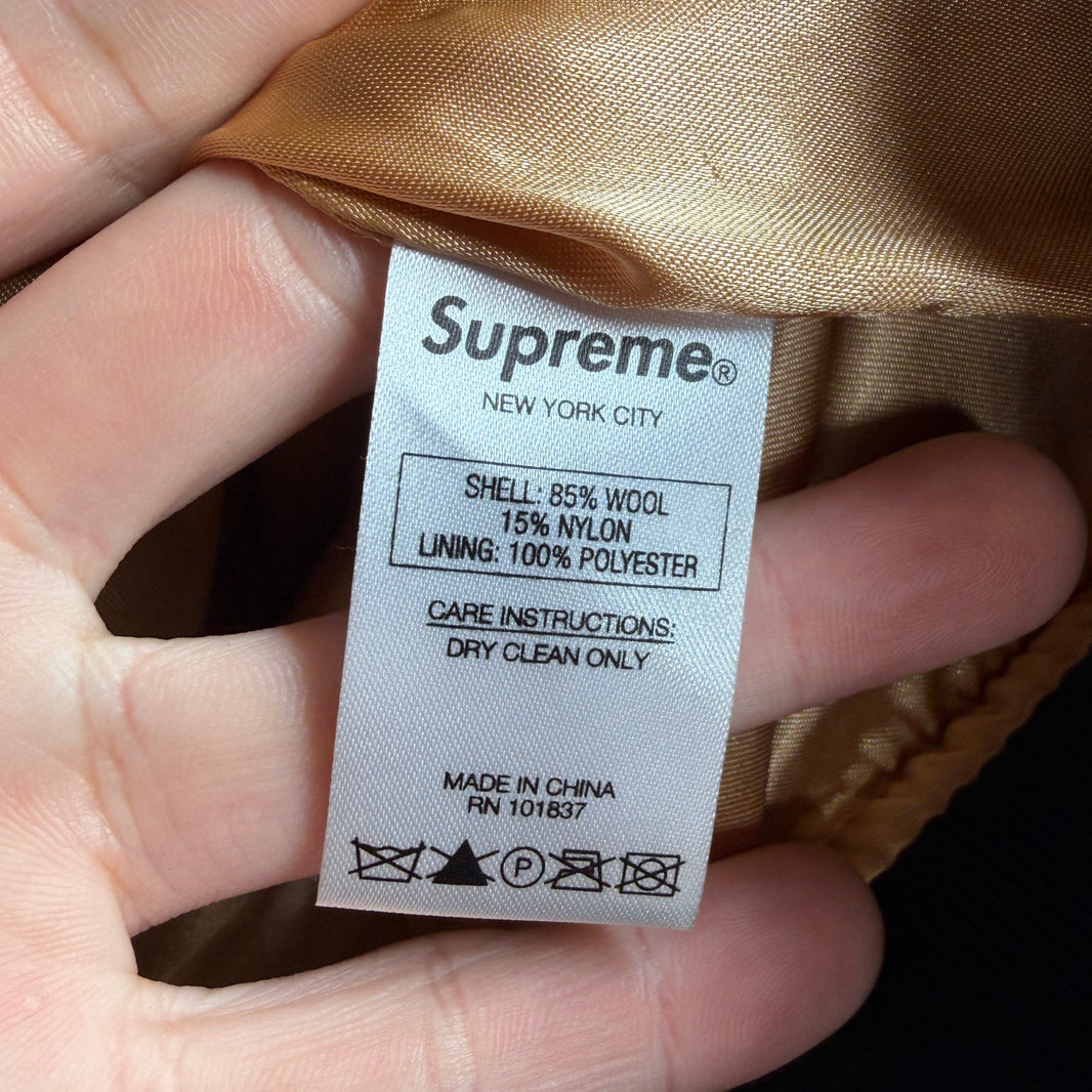 Supreme Old English Wool Zip Up Varsity Jacket
