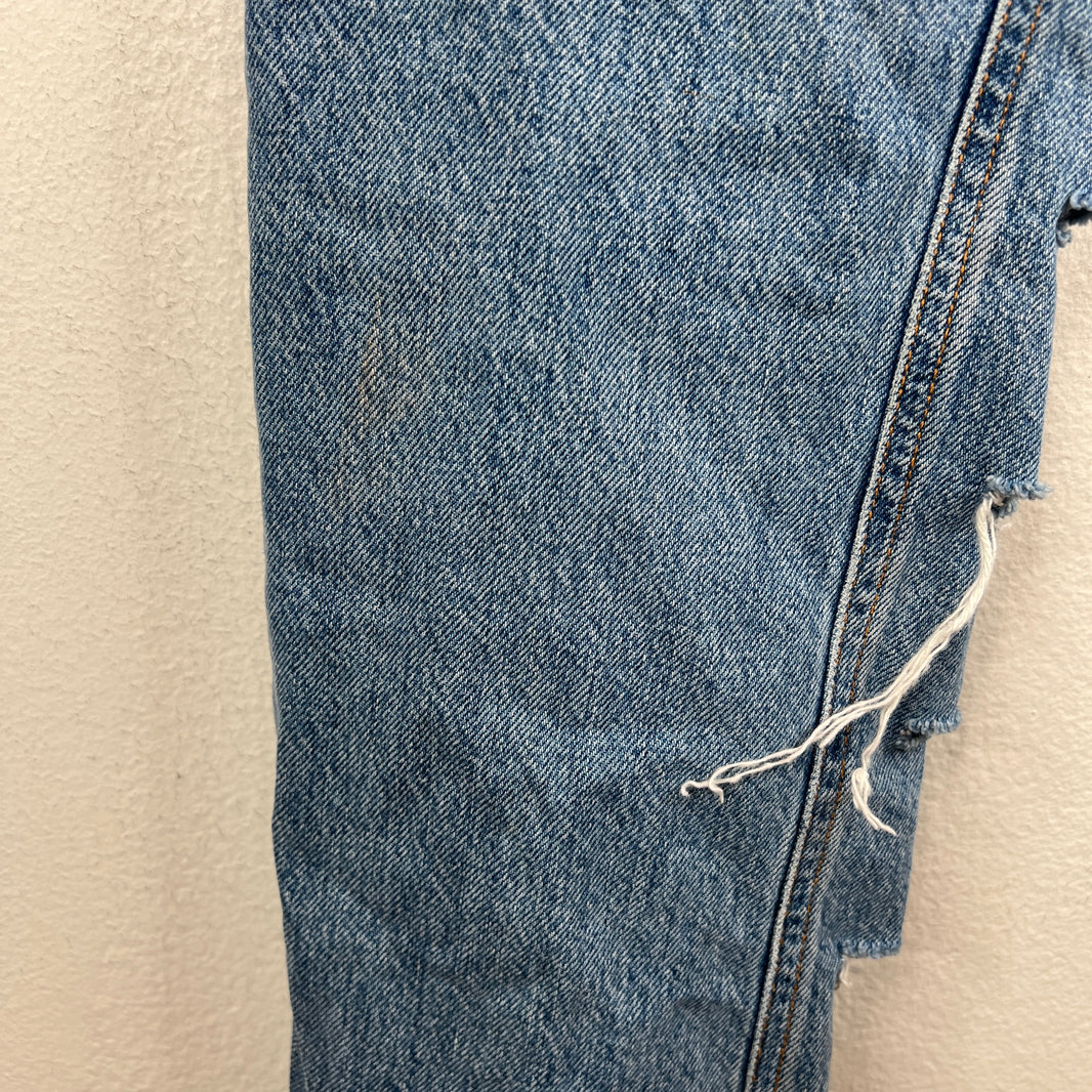 Alyx Barbed Wire Print Distressed Denim Jeans