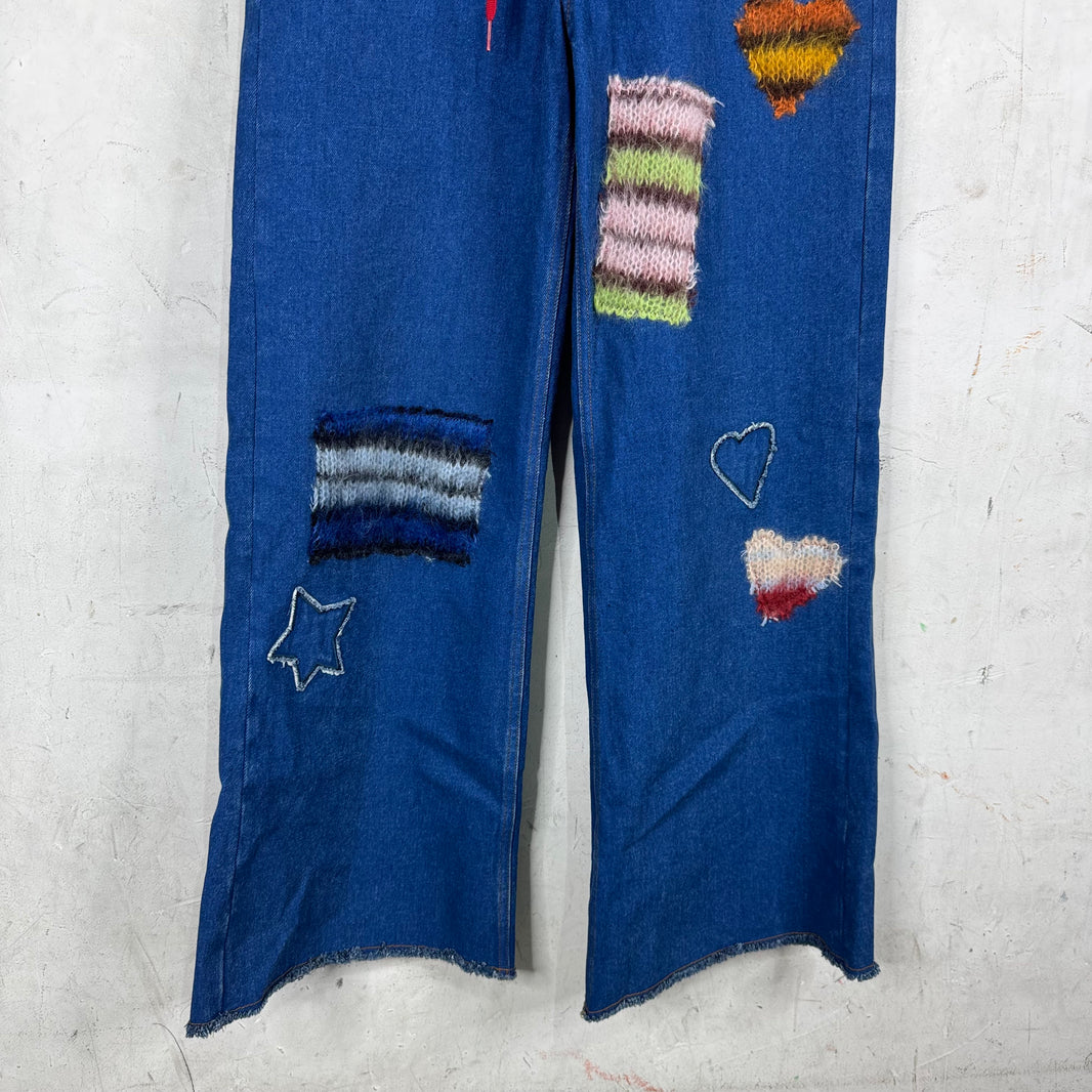 Marni Baggy Patchworked Darkwash Jeans