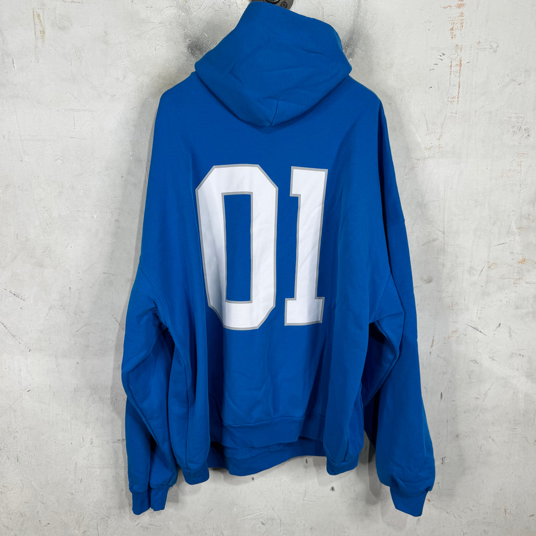 Balenciaga Basketball Arc Logo Blue Hoodie