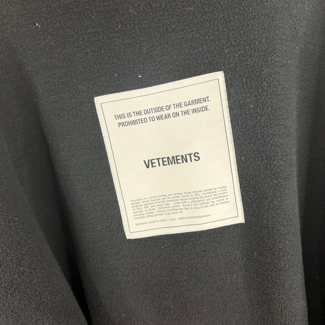 Vetements Inside-Out Zip-Up Hoodie