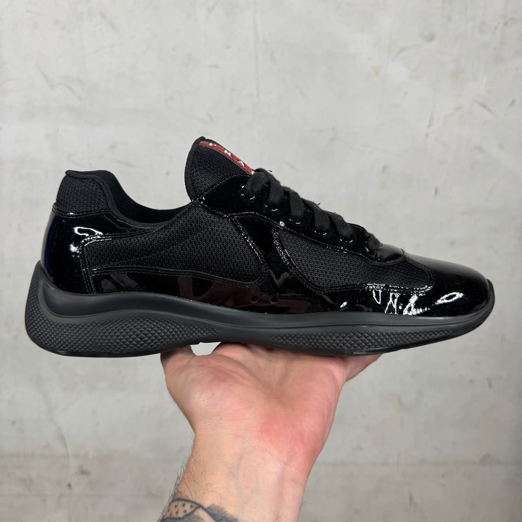 Prada Triple Black Patent Americas Cup