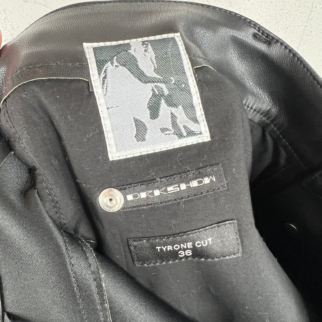 DRKSHDW Black Leather Tyrone Cut Pants