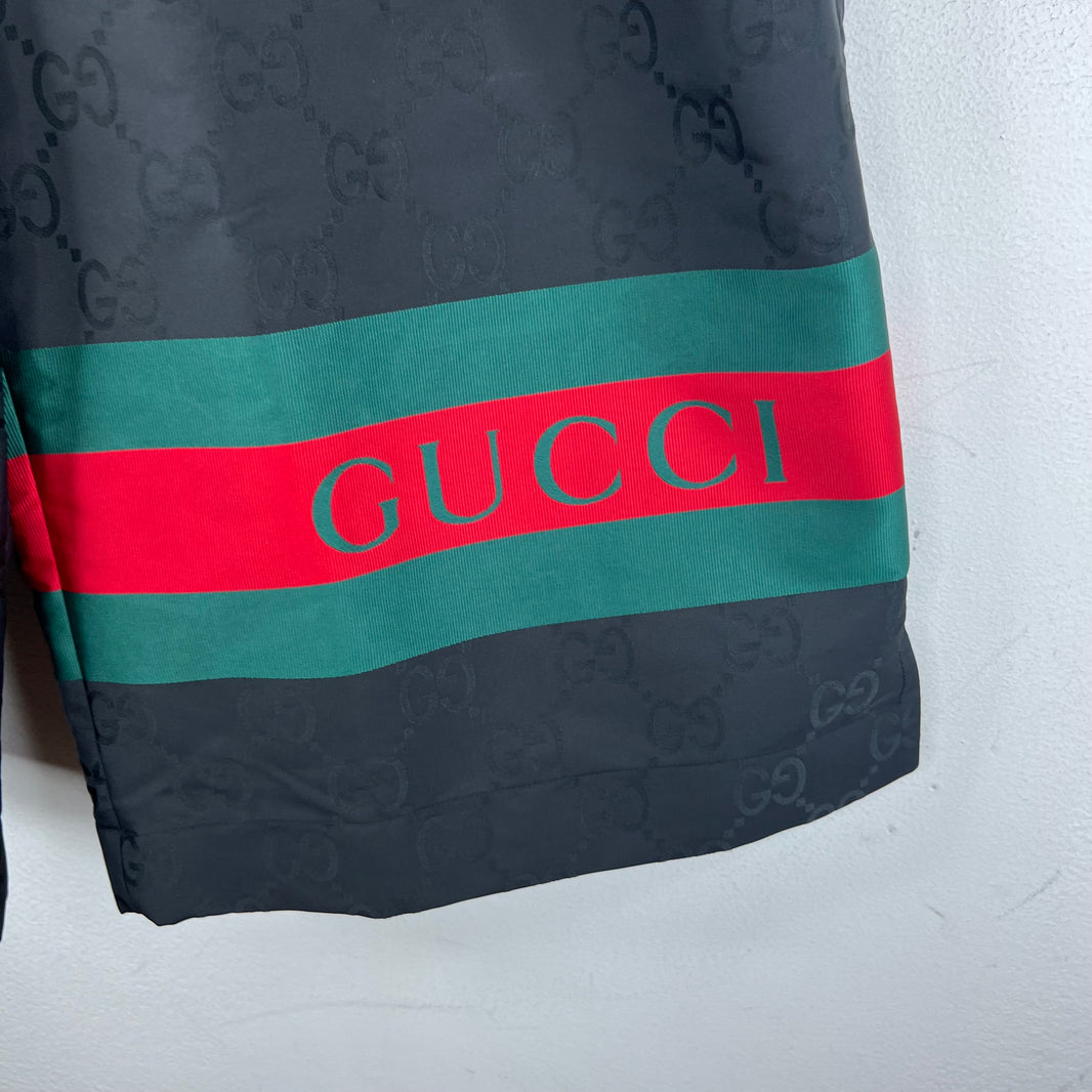 Gucci Monogram Jacquard Long Nylon Shorts