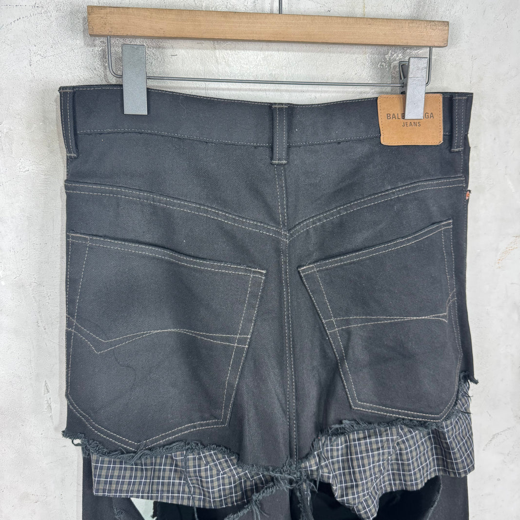Balenciaga Distressed Boxer Baggy Jeans