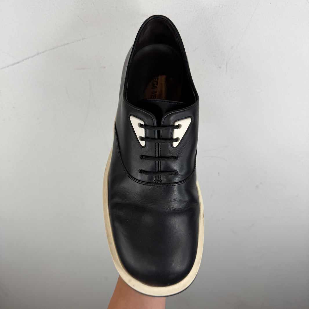 Bottega Veneta White/Black Tire Derby