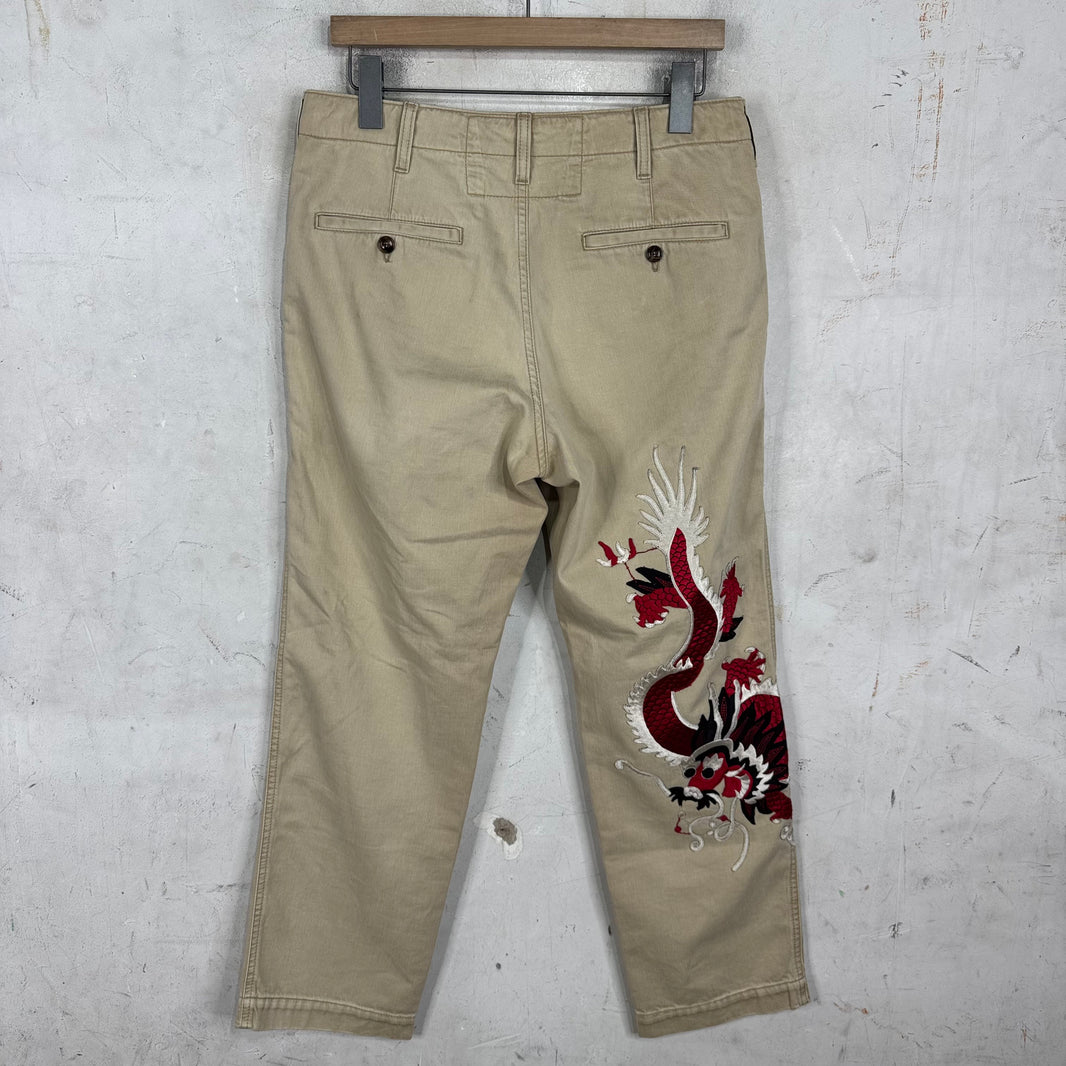 Gucci Dragon Patch Chinos