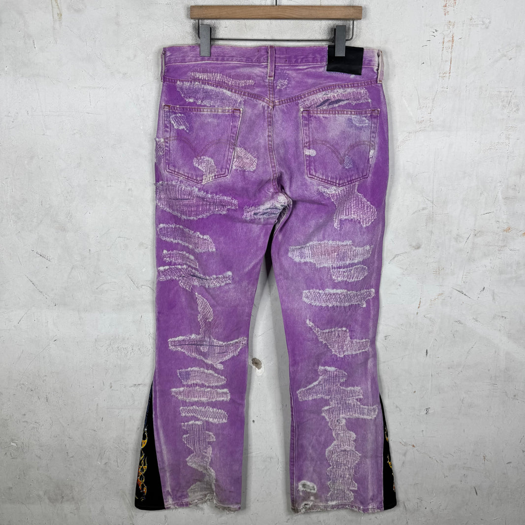 Bossi Repaired Boro Flared Jeans