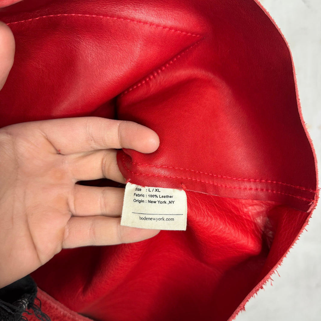 Bode Suede Fireman Clasp Jacket