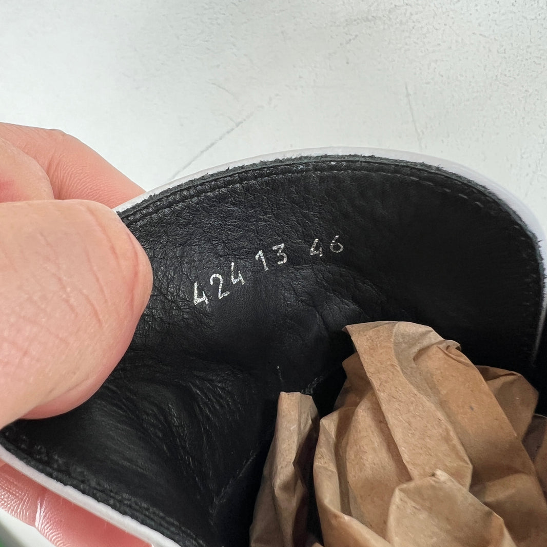 424 White Leather Derbys