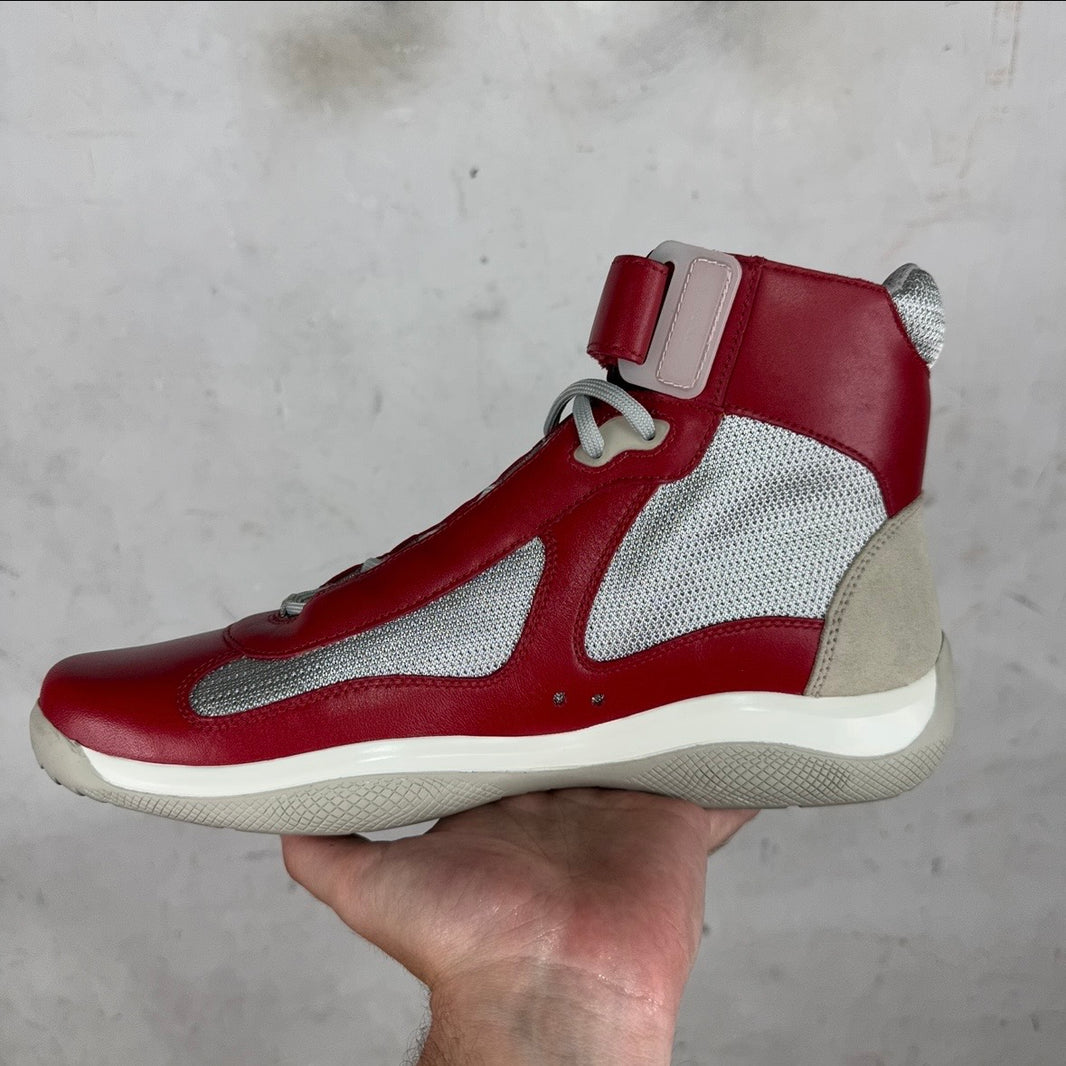 Prada Cherry Leather Americas Cup Highs